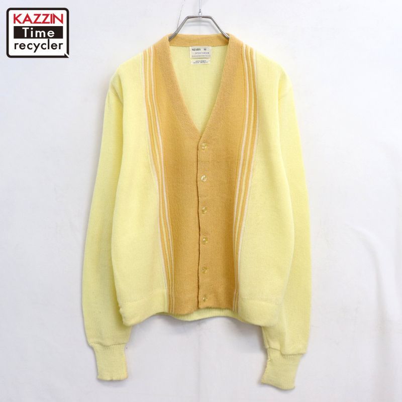 70s vintage Sears ニットカーディガン メンズ 表記Mサイズ - メルカリ