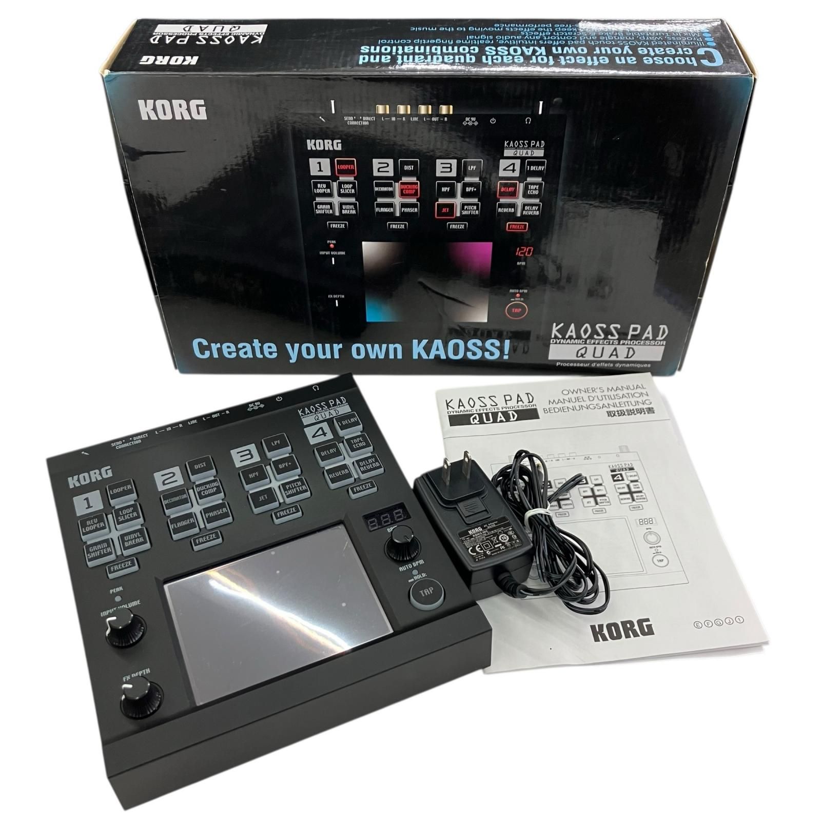 186000 通電確認のみ KORG コルグ KAOSS PAD QUAD 本体 箱入 KP-QUAD