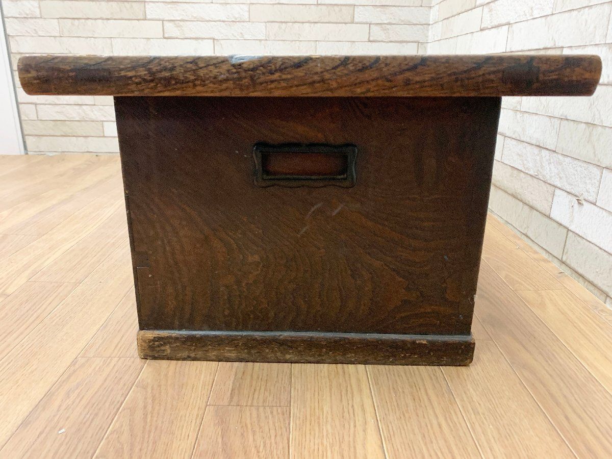 □長火鉢 角火鉢 箱火鉢 鉄瓶 ガラス天板付き 座卓 関西火鉢 囲炉裏