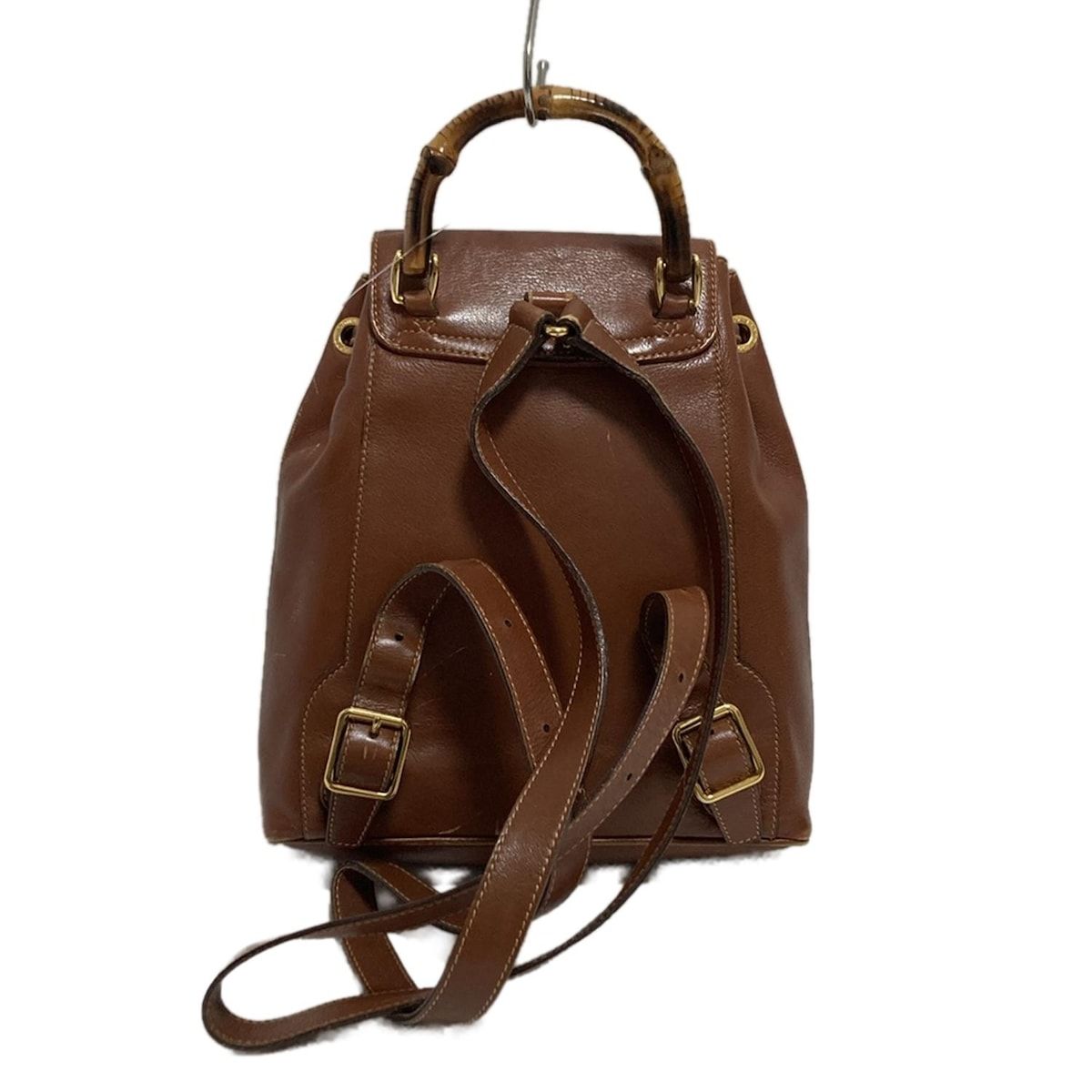 GUCCI(グッチ) リュックサック バンブー ブラウン レザー - メルカリ