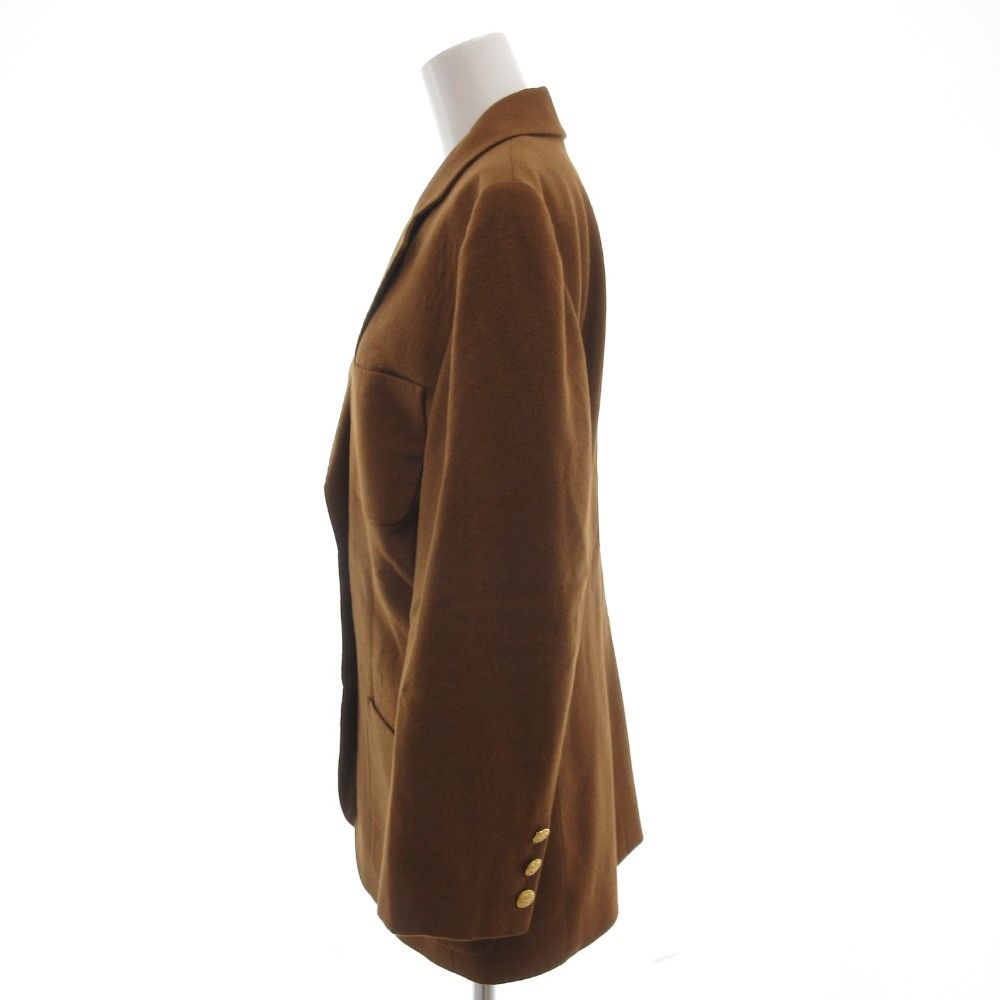 セリーヌ CELINE テーラードジャケット 36 総裏地 シングル ウール 金