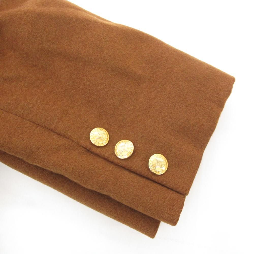 セリーヌ CELINE テーラードジャケット 36 総裏地 シングル ウール 金