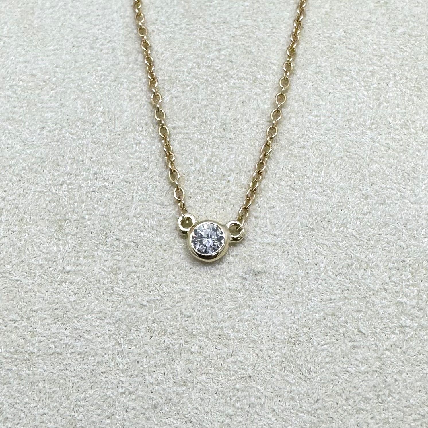 Tiffany &Co. k18 バイザヤード ダイヤモンド ネックレス 750