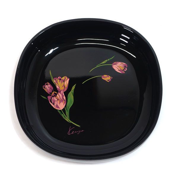 KENZO / 山中塗 鹿野漆器 ◇【漆器】ケンゾー/山中塗チューリップ茶菓