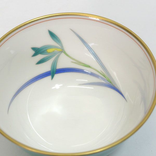 香蘭社 / コウランシャ ◇【和食器】香蘭社/グリーン金彩御湯呑揃（5個