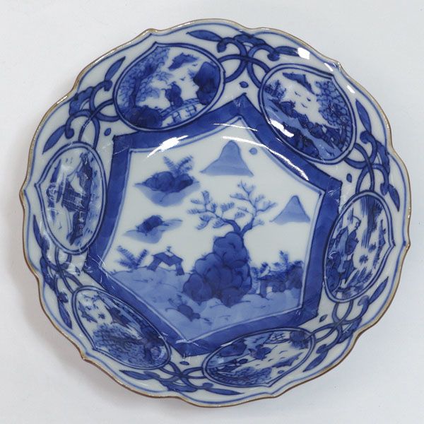 京焼 楽只苑 和楽庵 昭阿弥造 ◇【和食器】京焼/昭阿弥造 間取見込山水