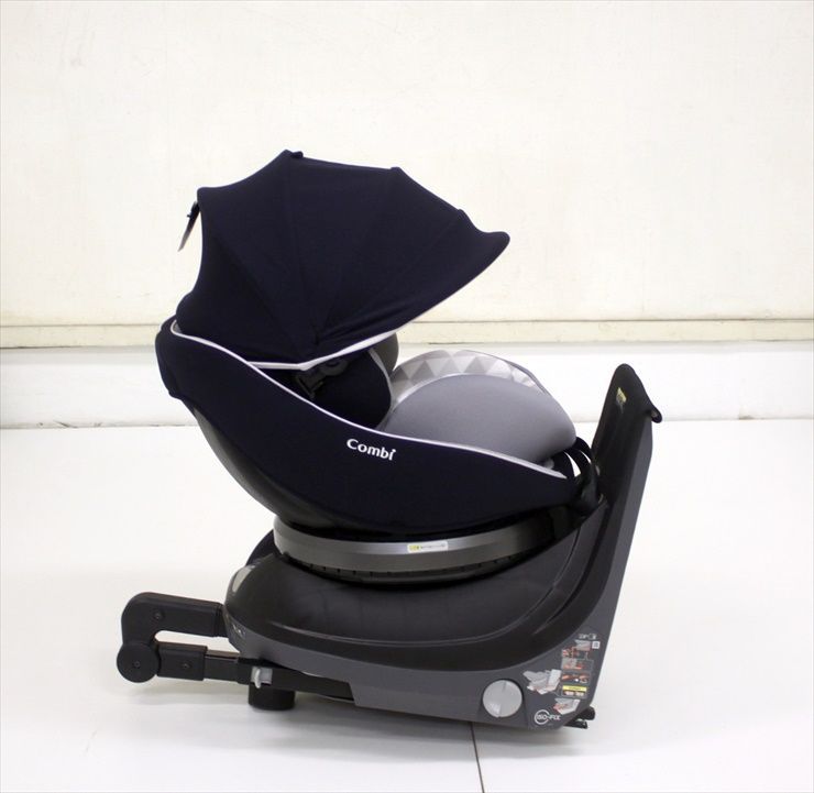 美品 クルムーヴ スマート ISOFIX エッグショック JN-570 ネイビー