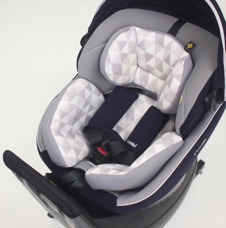 美品 クルムーヴ スマート ISOFIX エッグショック JN-570 ネイビー