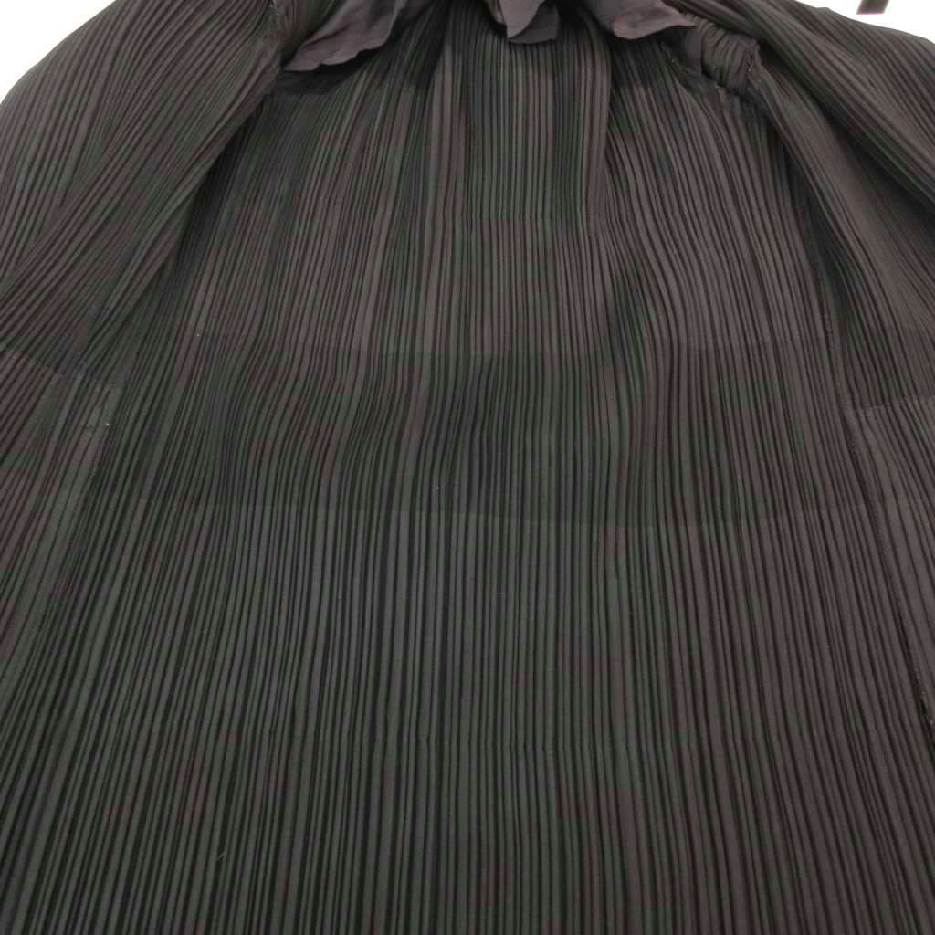 イッセイミヤケ ISSEY MIYAKE 美品 プリーツ ロングコート S 黒