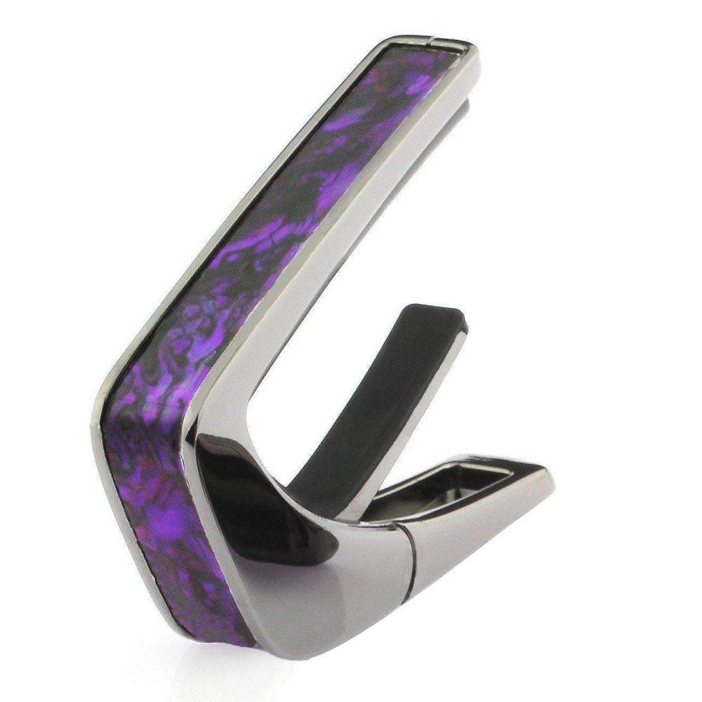 Thalia Capos ギターカポタストBlack Chrome Finish w/Purple Paua Inlay TH-CB200-PP アメリカ製【並行輸入】