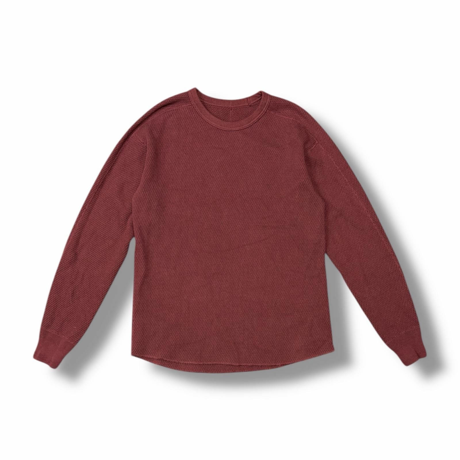 Indian Hill Knitting Service  Heavy Thermal Swedish Mil Type ヘビーサーマル カットソー 長袖Tシャツ インディアンヒル ボルドー 42 （8193M）