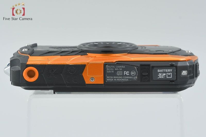 中古】RICOH リコー PENTAX ペンタックス WG-50 オレンジ 防水デジタル