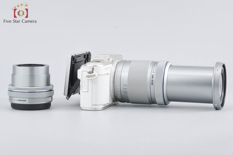 中古】OLYMPUS オリンパス PEN E-PL10 EZ ダブルズームキット ホワイト 