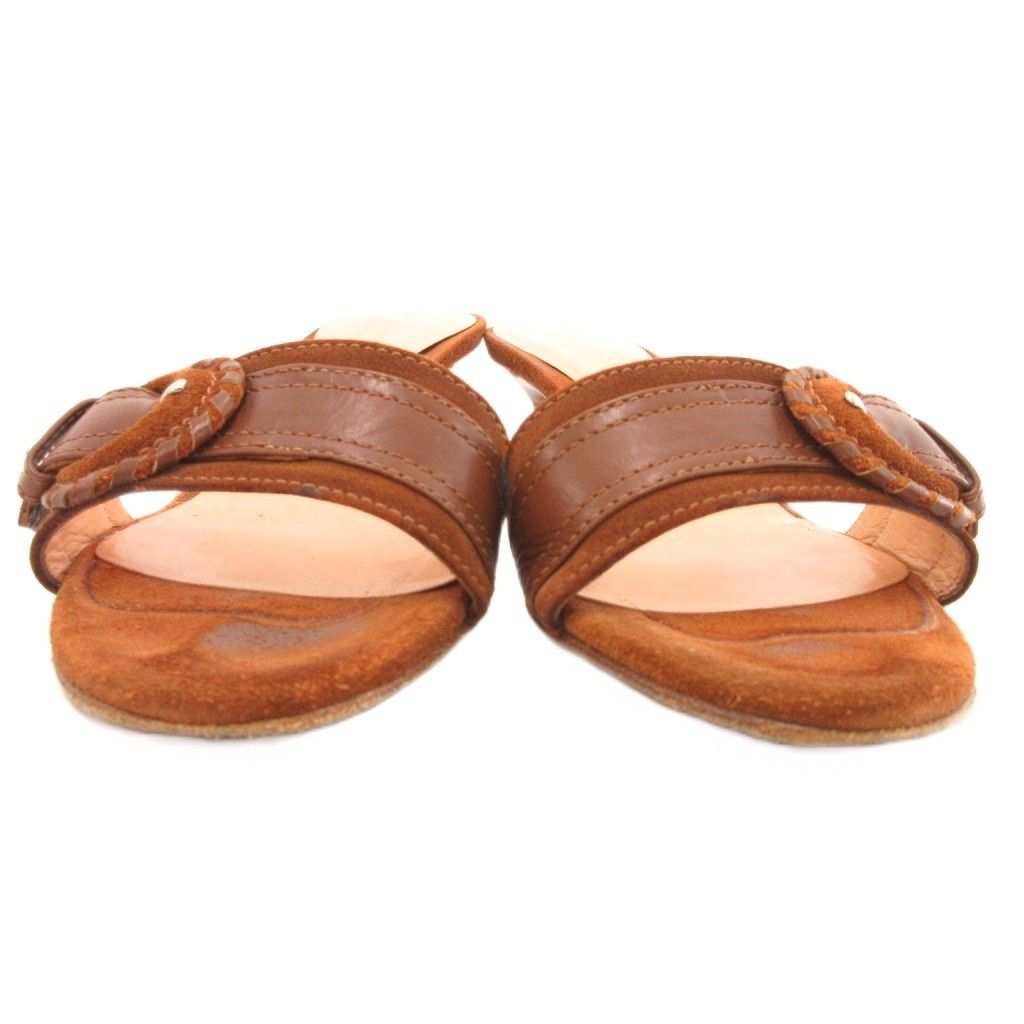 セルジオロッシ Sergio rossi ミュールサンダル ヒール レザー