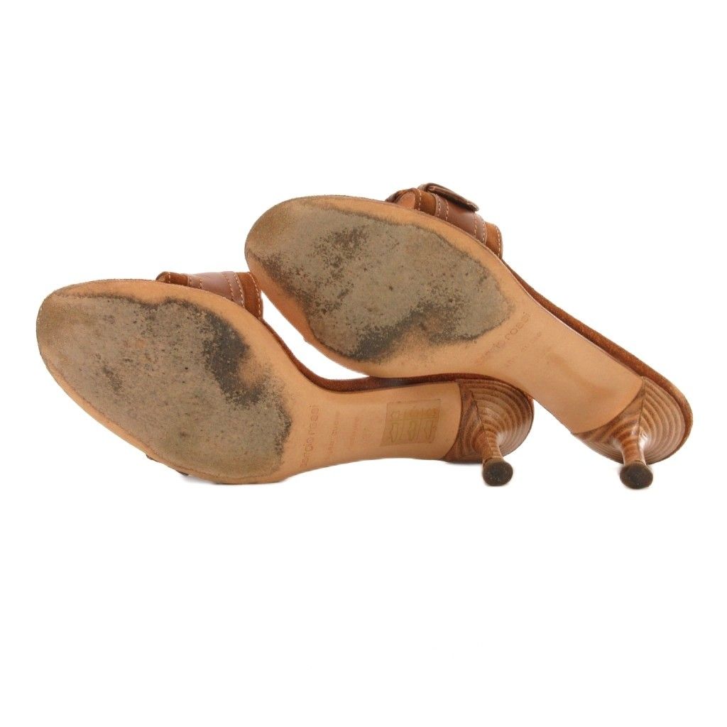 セルジオロッシ Sergio rossi ミュールサンダル ヒール レザー