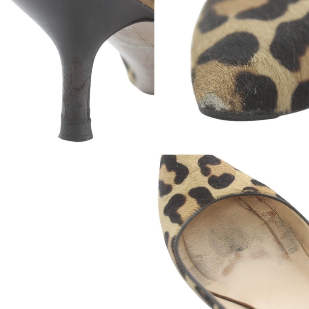 ファビオルスコーニ FABIO RUSCONI パンプス ハラコ ポインテッドトゥ