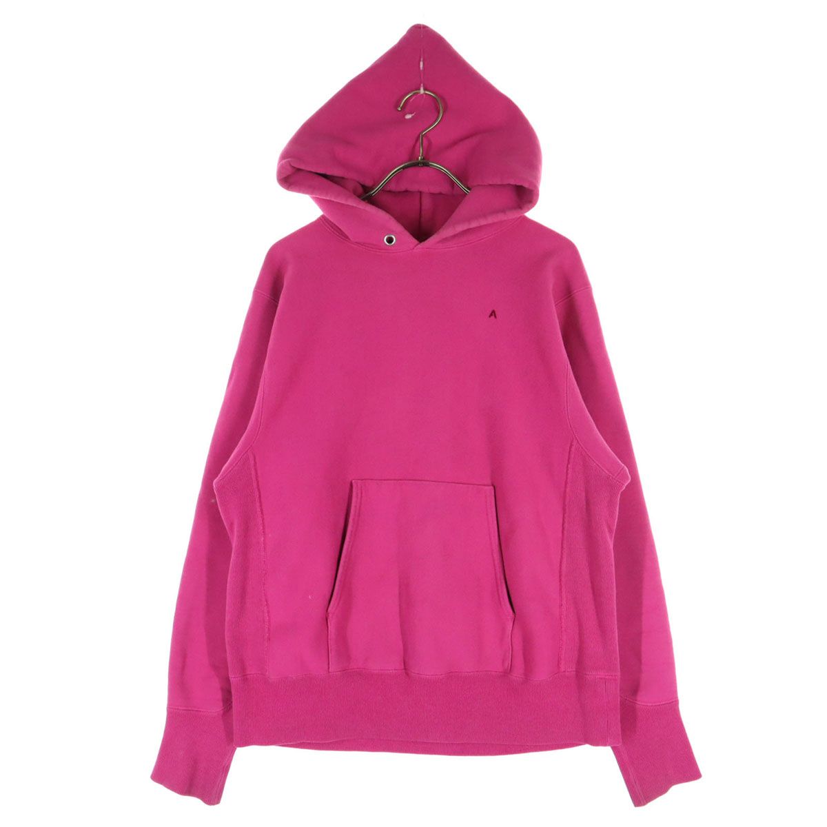 ATON エイトン 日本製 ワンポイント 長袖 スウェットパーカー 2 ピンク