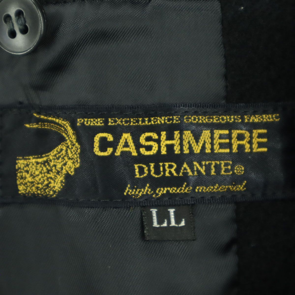 美品 CASHMERE カシミア カシミア混 長袖 チェスターコート LL
