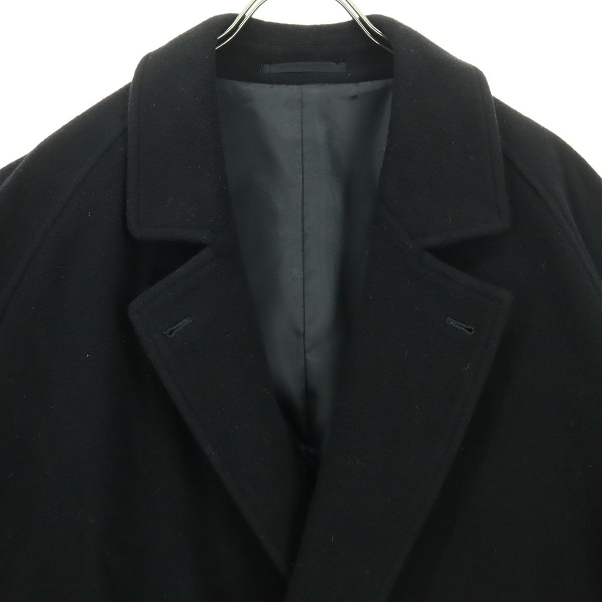 美品 CASHMERE カシミア カシミア混 長袖 チェスターコート LL