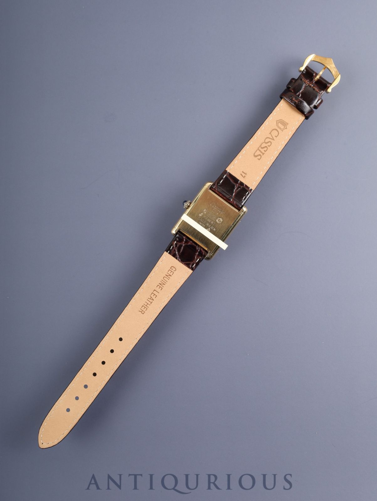 カルティエ マストタンク LM 手巻き Cal.78-1 SV925 革 純正尾錠（GP