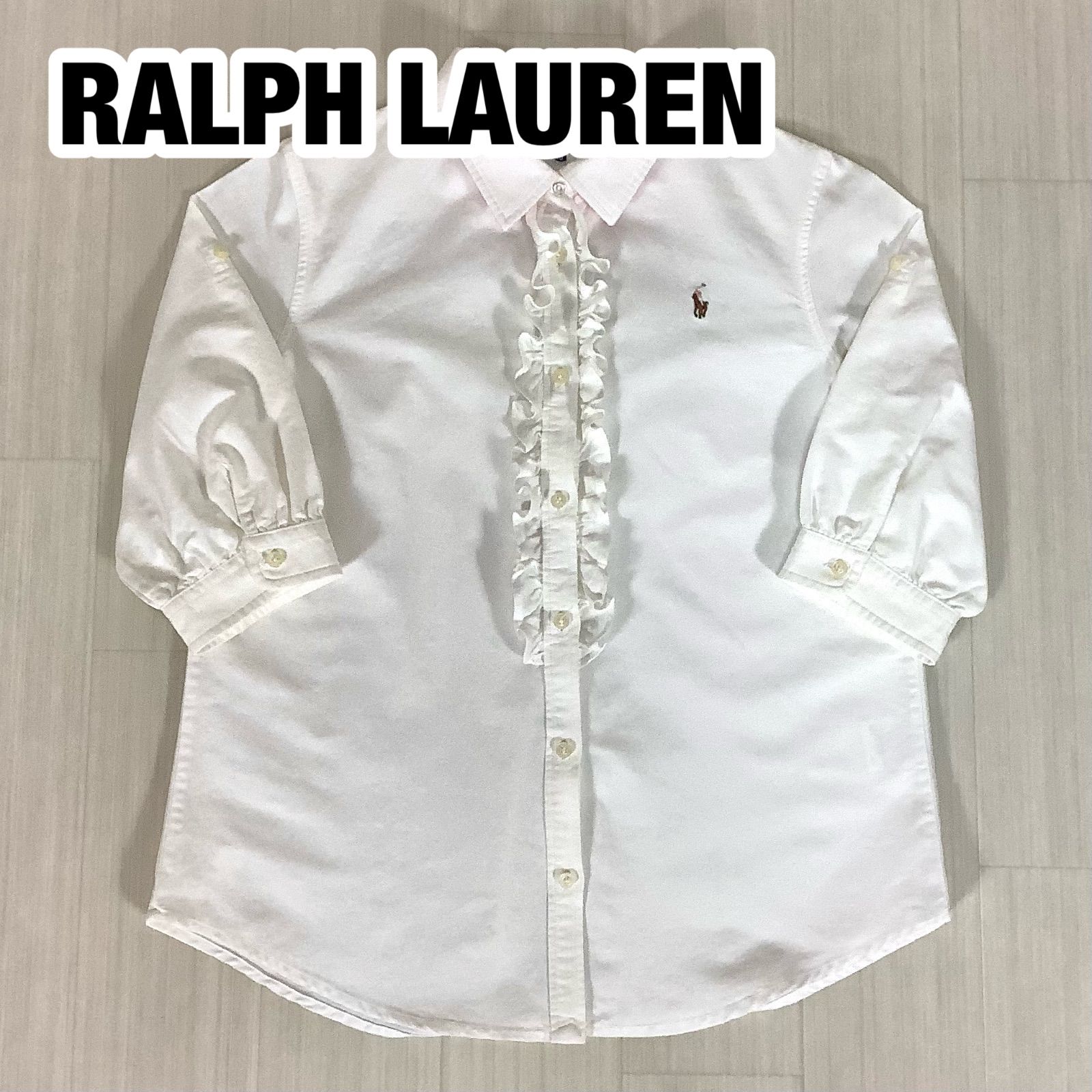 RALPH LAUREN ラルフローレン フリル 7分袖ブラウス シャツ 150cm 