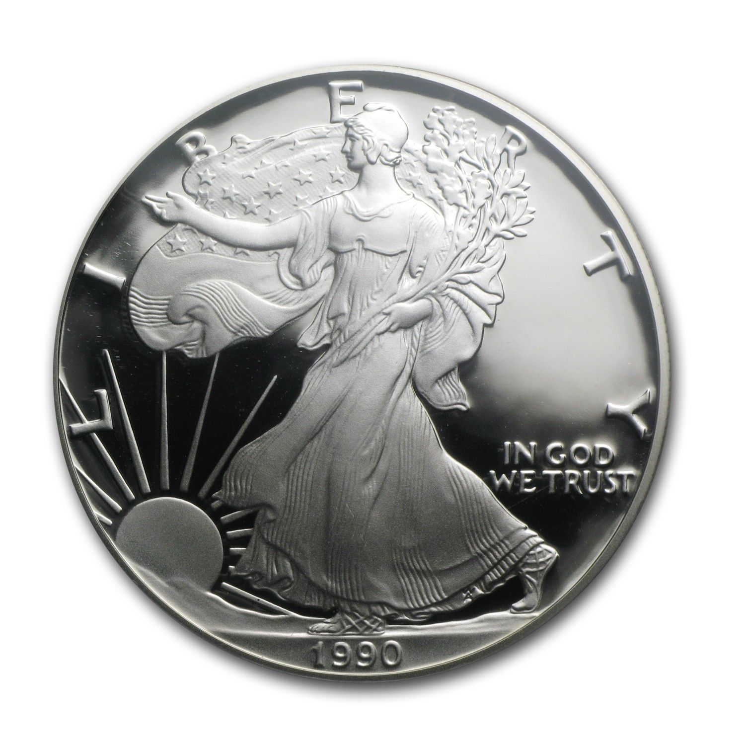 1990-S プルーフ アメリカン シルバー イーグル PR-70 PCGS - メルカリ