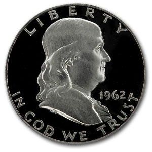 1962年 フランクリン ハーフダラー PR-67 ディープカメオ PCGS - メルカリ