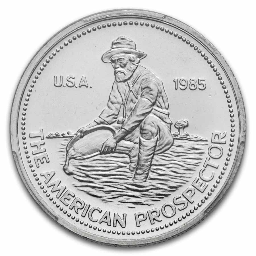 1985年 1/4オンス シルバーラウンド - エンゲルハード プロスペクター