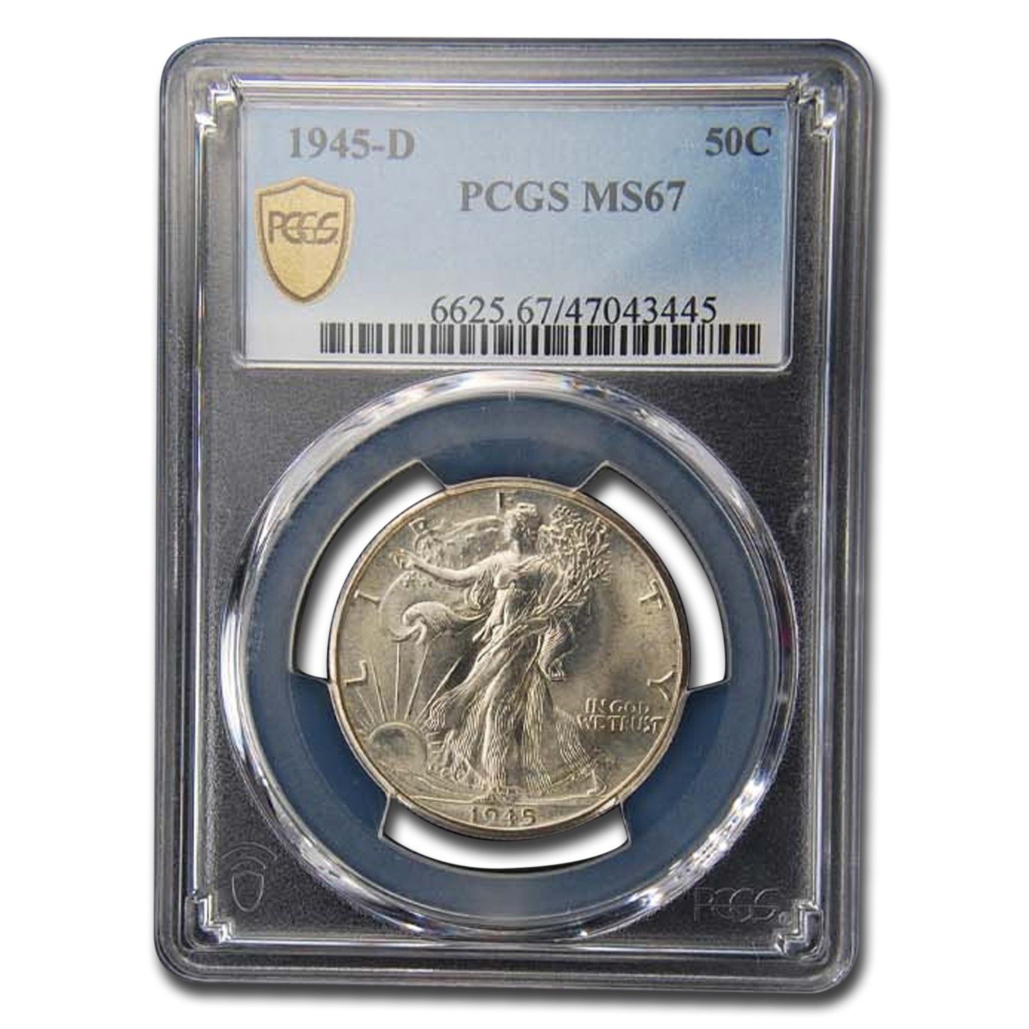 1945-D ウォーキング・リバティ・ハーフダラー MS-67 PCGS - メルカリ
