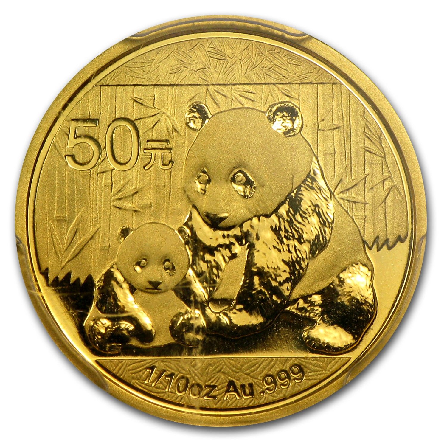 2012年 中国 1/10オンス ゴールド パンダ MS-70 PCGS (ファースト