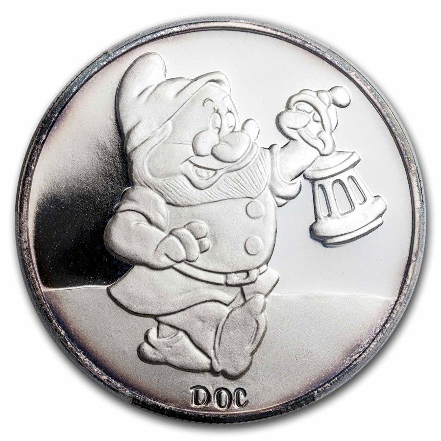 1987年 5オンス シルバーラウンド - 白雪姫50周年記念 Doc PR-69 PCGS