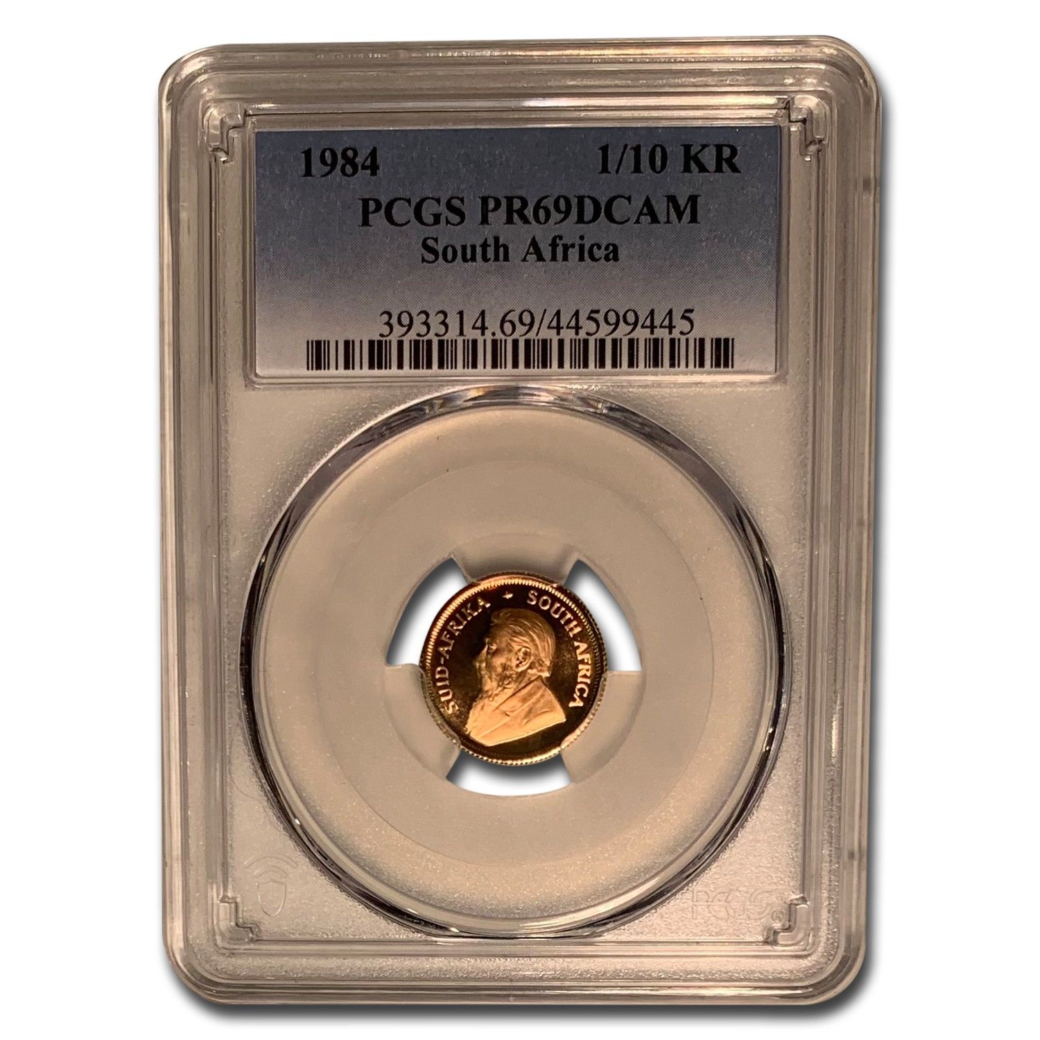 1984年 南アフリカ 1/10オンス クルーガーランド金貨 PR-69 PCGS