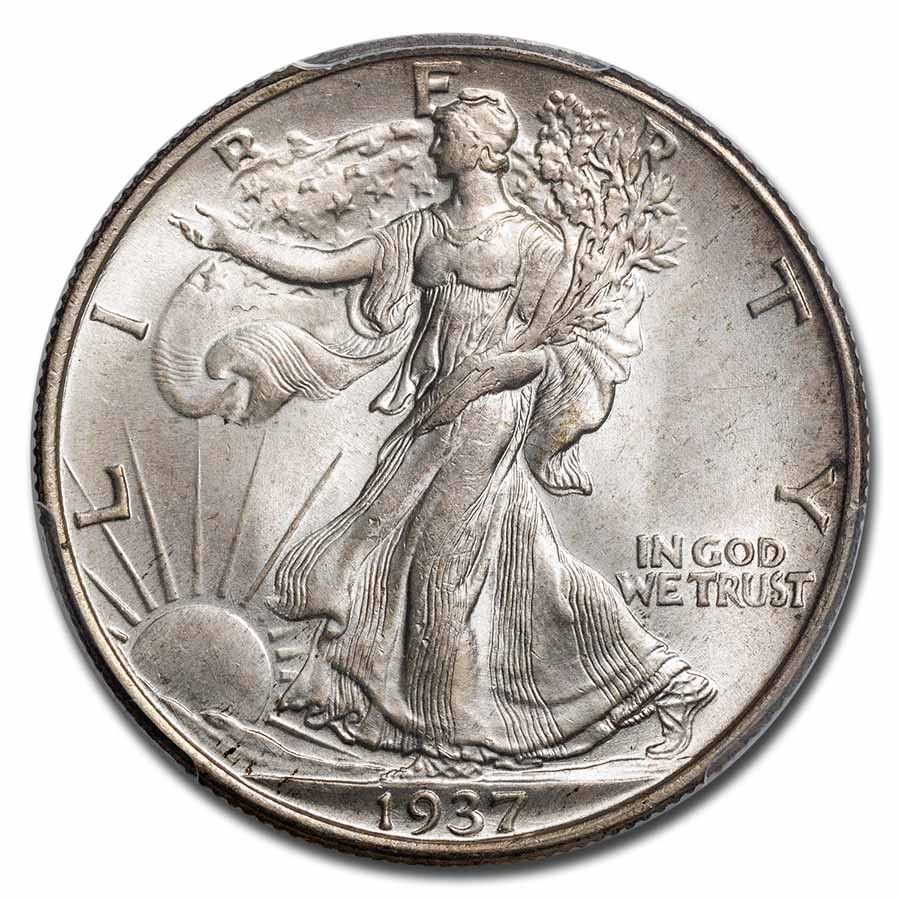 1937年ウォーキング・リバティ・ハーフダラー MS-65 PCGS - メルカリ