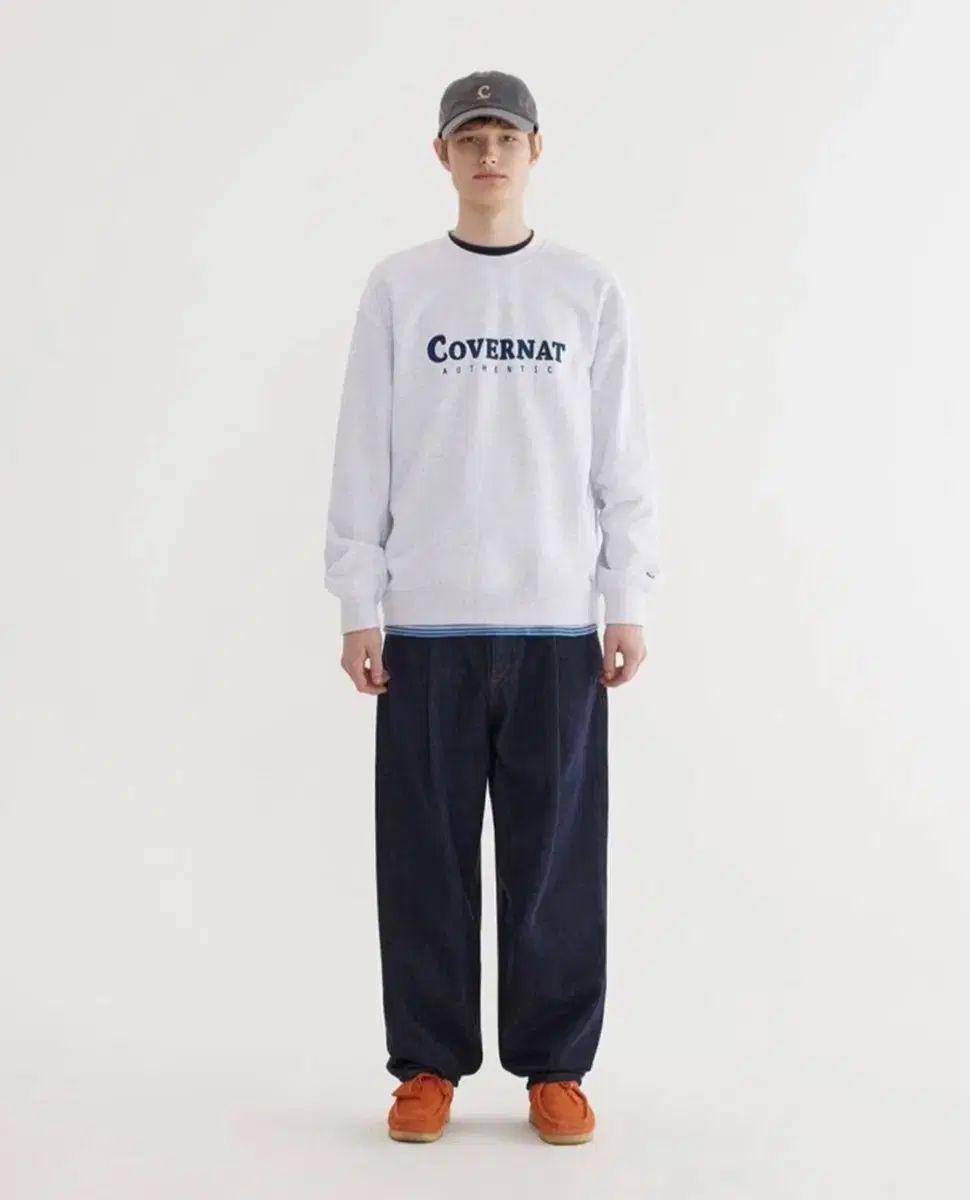 豊富な，品質保証 新品 XL) COVERNAT カバーナット ユニセックス アセンティック ロゴ スウェット ヘザースグレイ トレーナー・スウェット