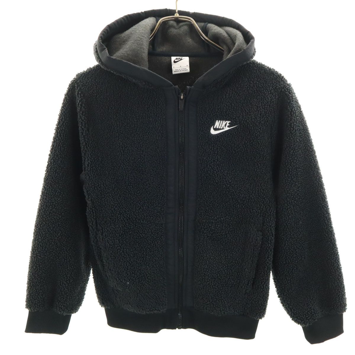 NIKE ナイキ ボアジャケット M ブラック キッズ 古着 - メルカリ