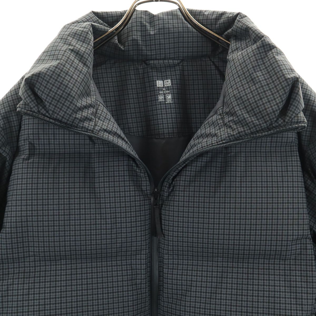UNIQLO ユニクロ チェック柄 シームレス ショート ダウンジャケット XL