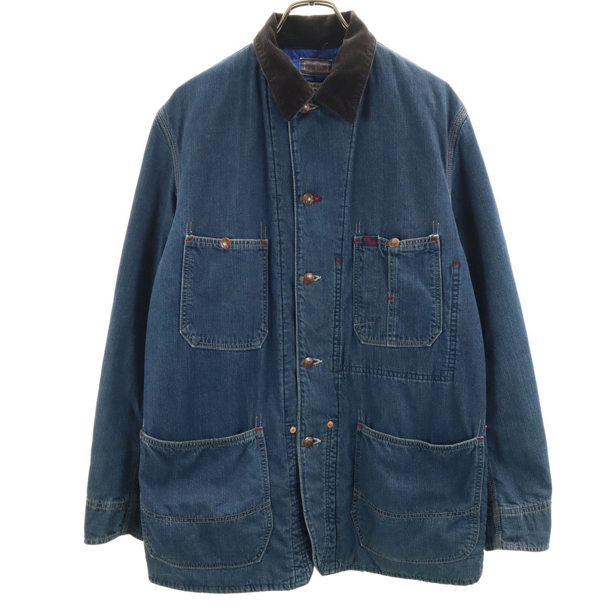 BLUE BLUE デニムカバーオール サイズ2 US NAVY BLUE BLUE ブルーブルー 日本製 デニム カバーオール 2 ウォッシュ