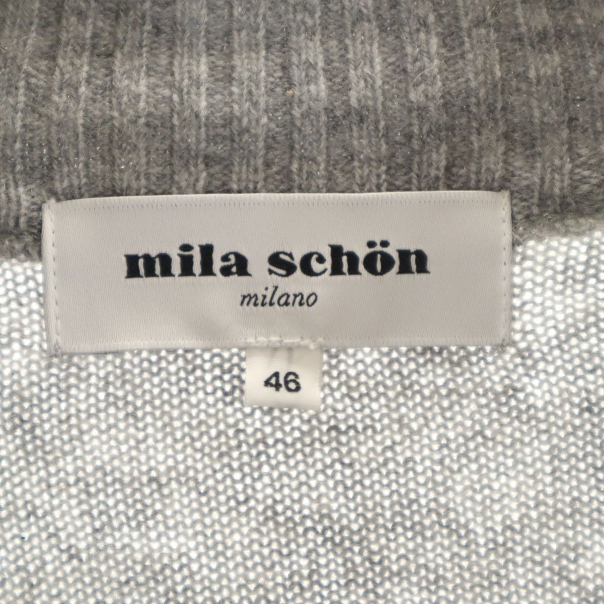 mila schon ミラショーン 日本製 カシミヤ100％ 長袖 ニット ジップ 