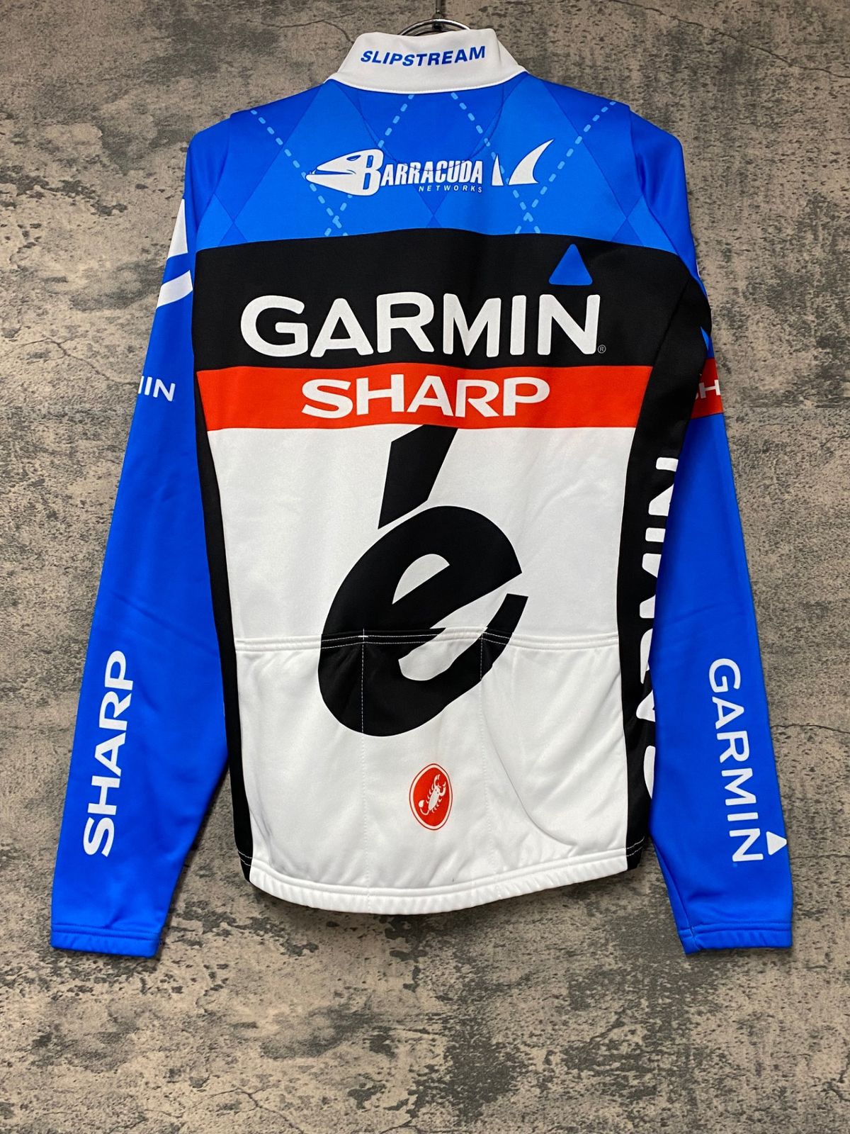 JF436 カステリ CASTELLI ROSSOCORSA 長袖 サイクルジャージ 青 S 裏