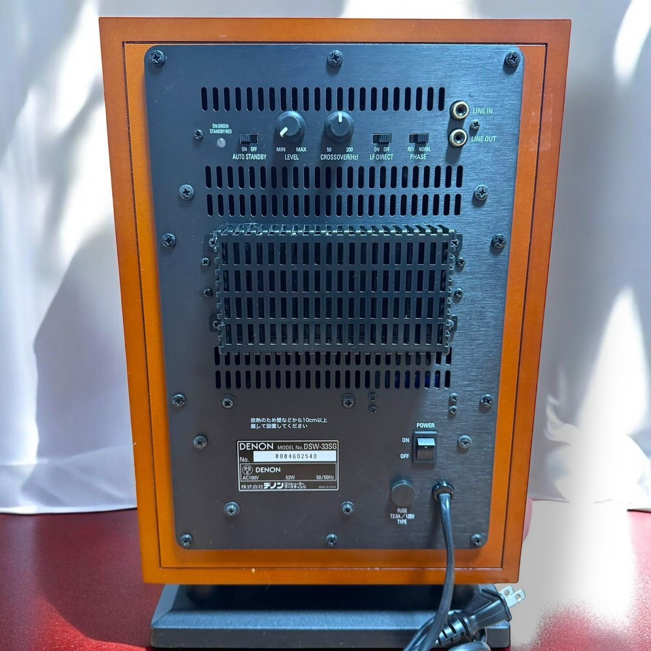 ☆送料無料 良品 Denon デノン DSW-33SG M 木目 サブウーファー サブ