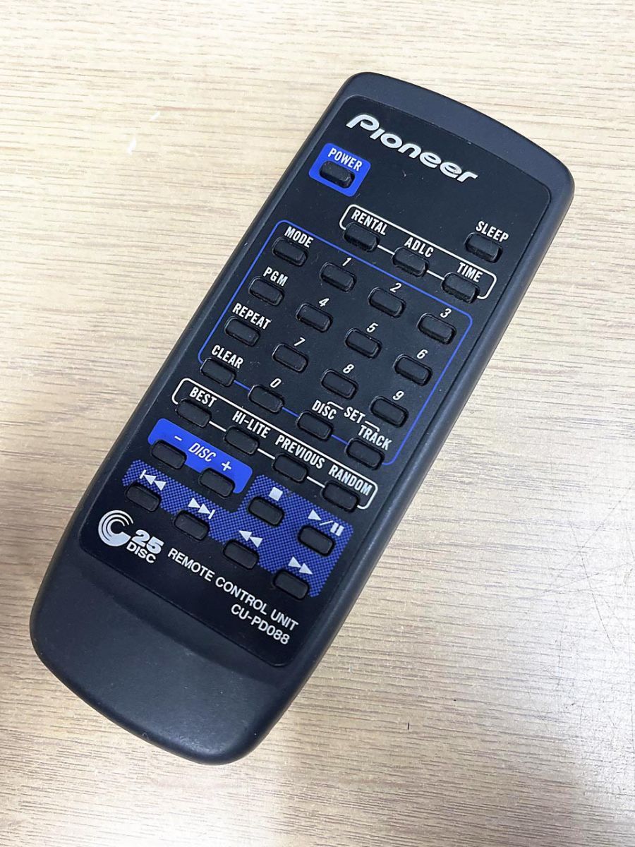 Pioneer パイオニア CDチェンジャー PD-F25A用 リモコン CU-PD08