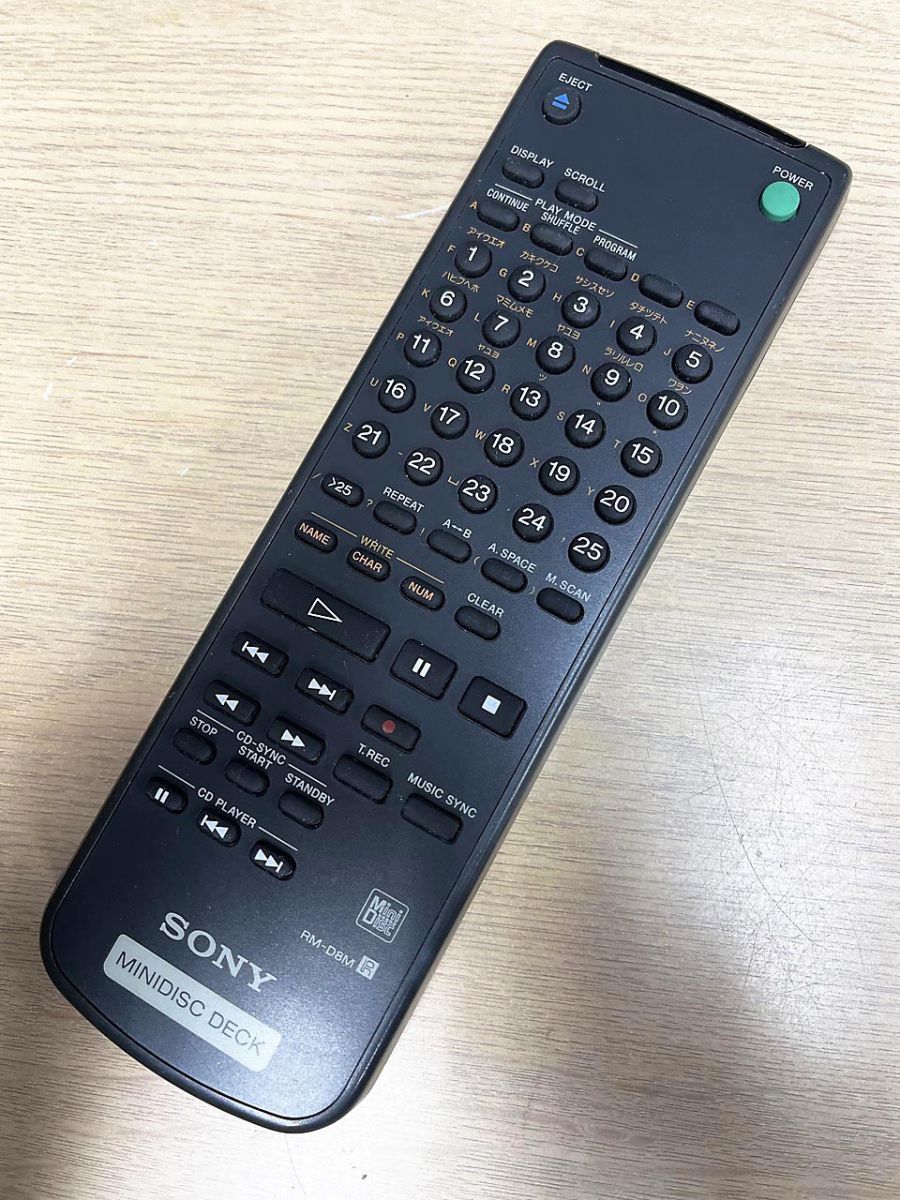 SONY ソニー MDデッキ用 リモコン RM-D8M - メルカリ