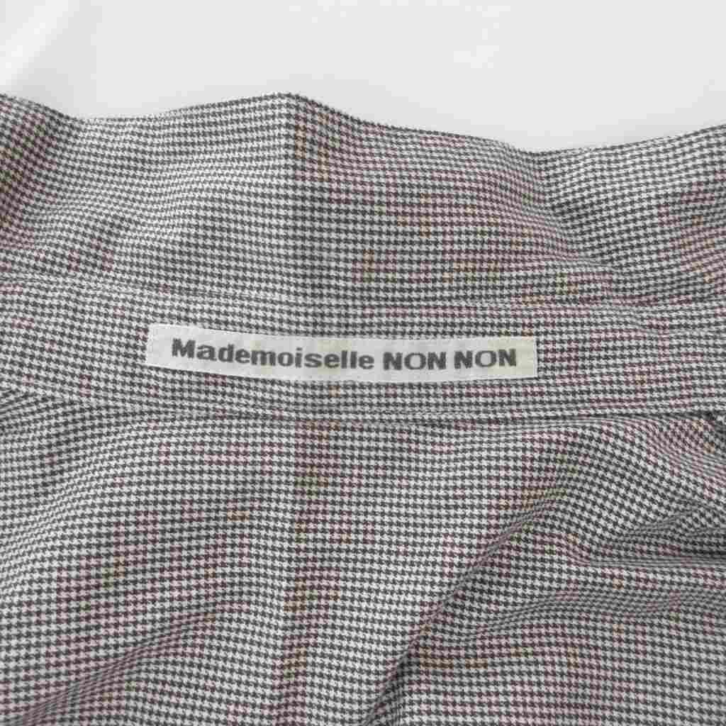 マドモアゼルノンノン mademoiselle NON NON シャツ ブラウス M 茶