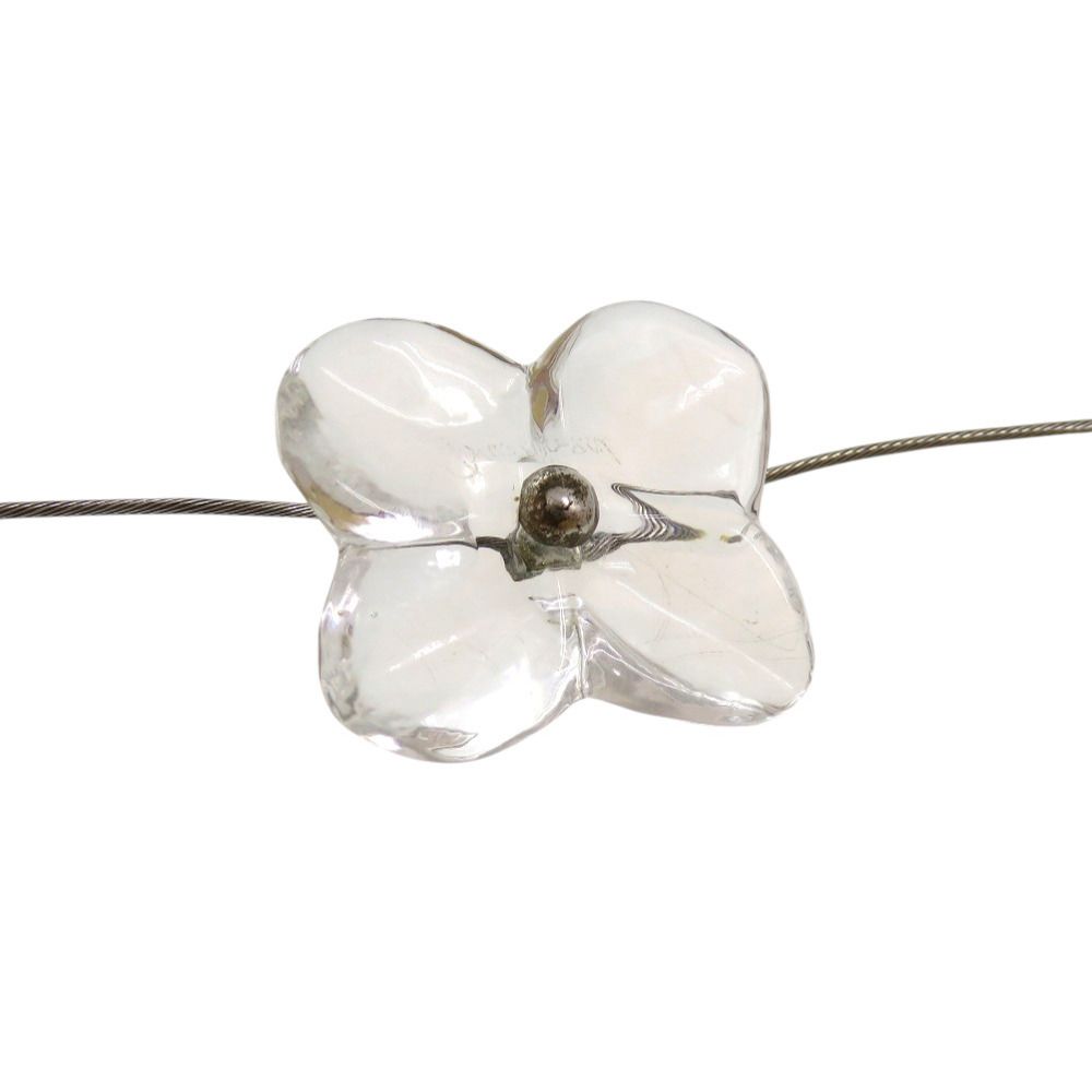 Baccarat バカラ ブローチ オルテンシア クリスタル シルバー 925 美品 バカラ フラワーモチーフ オルテンシア クリスタル シルバー