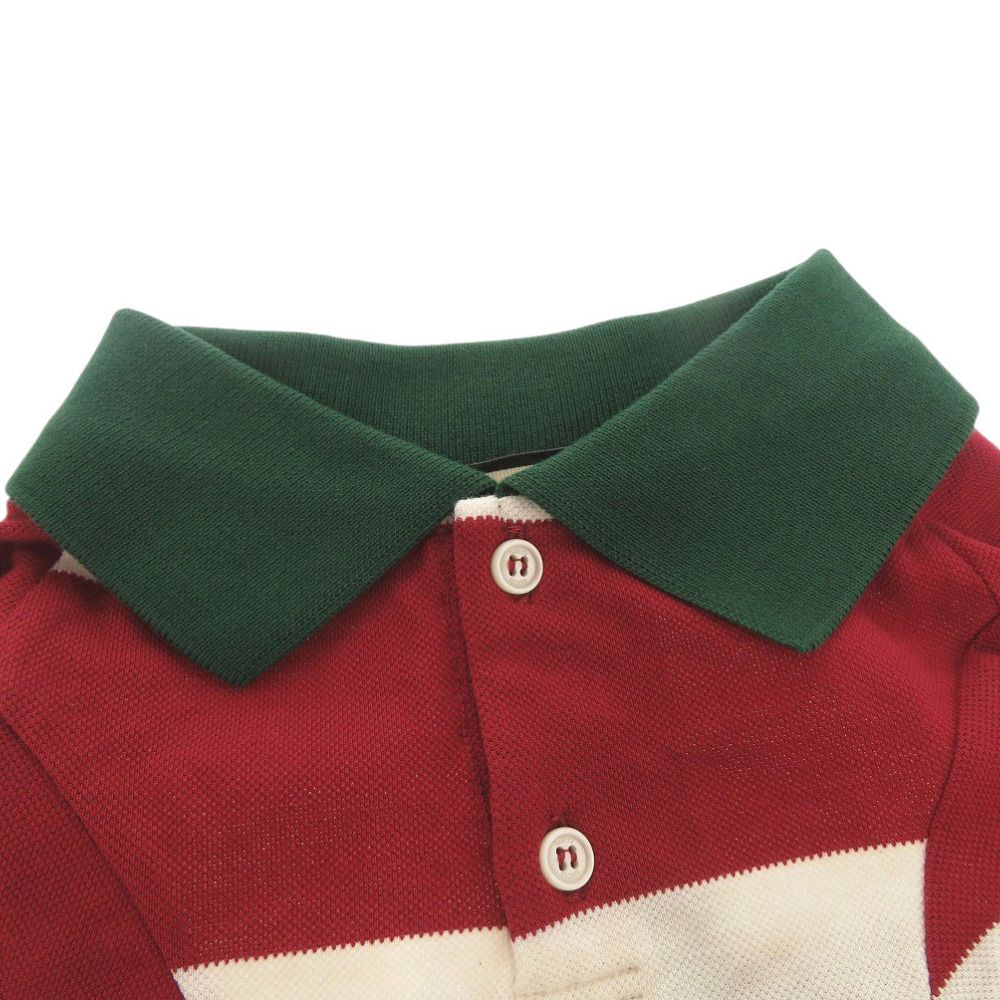 新品同様 グッチ ドッグウェア ストロベリー ボーダー 695744 Lサイズ