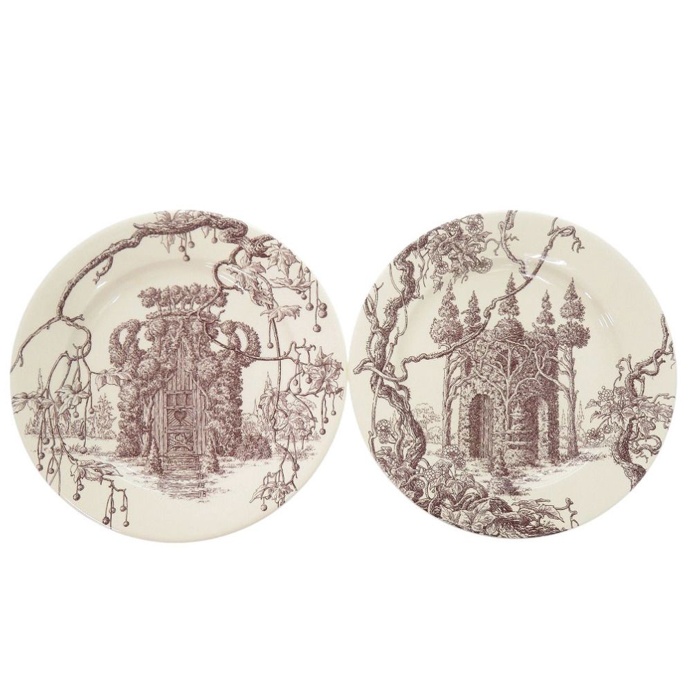 プレート HERMES エルメス メゾンアンシャンテ No6 新品・未使用・希少 新品同様 エルメス デザートプレート Les Maisons Enchantees メゾン