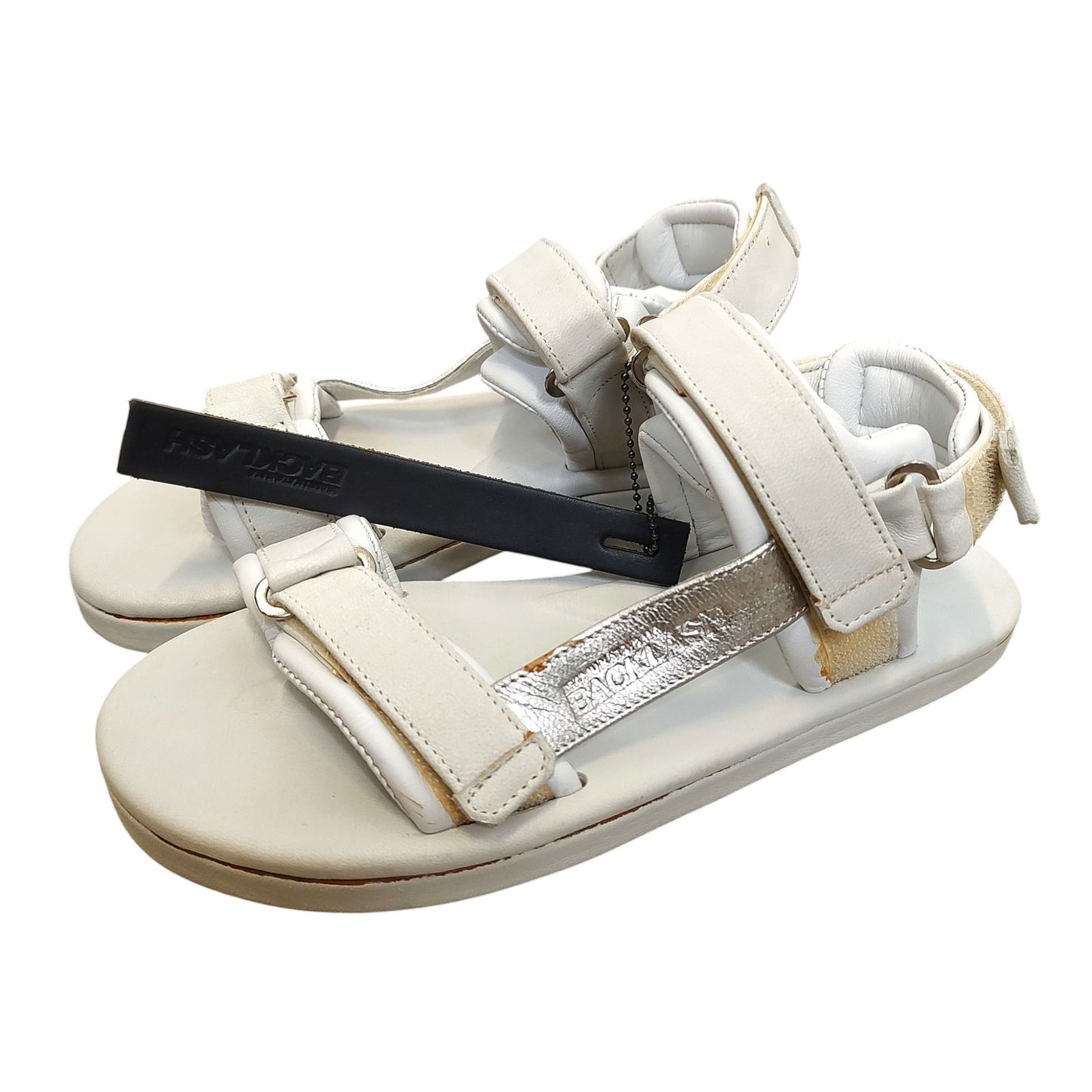 backlash バックラッシュ　サンダル　スポーツ　レザー　ブラック　シルバー backlash バックラッシュ サンダル スポーツ レザー ブラック シルバー