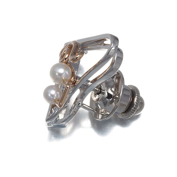 ミキモト ブローチ ベビーパール 真珠 3.4mm/3.9mm ピアノ K18PG