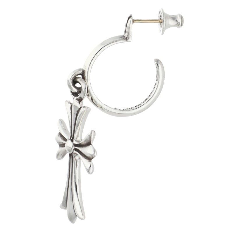 クロムハーツ TINY CH CROSS/タイニーCHクロスフープ シルバーピアス