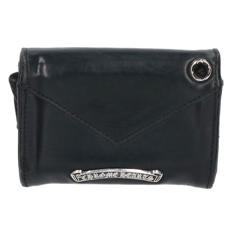 クロムハーツ TINY WALLET/タイニーウォレット CHプラスボタンレザー
